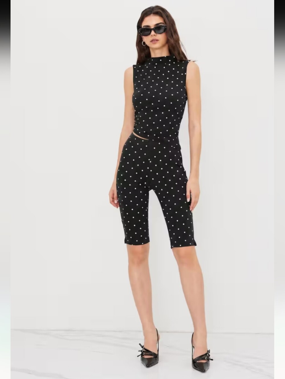 Cider Polka Dot Navy Women's Short Set -